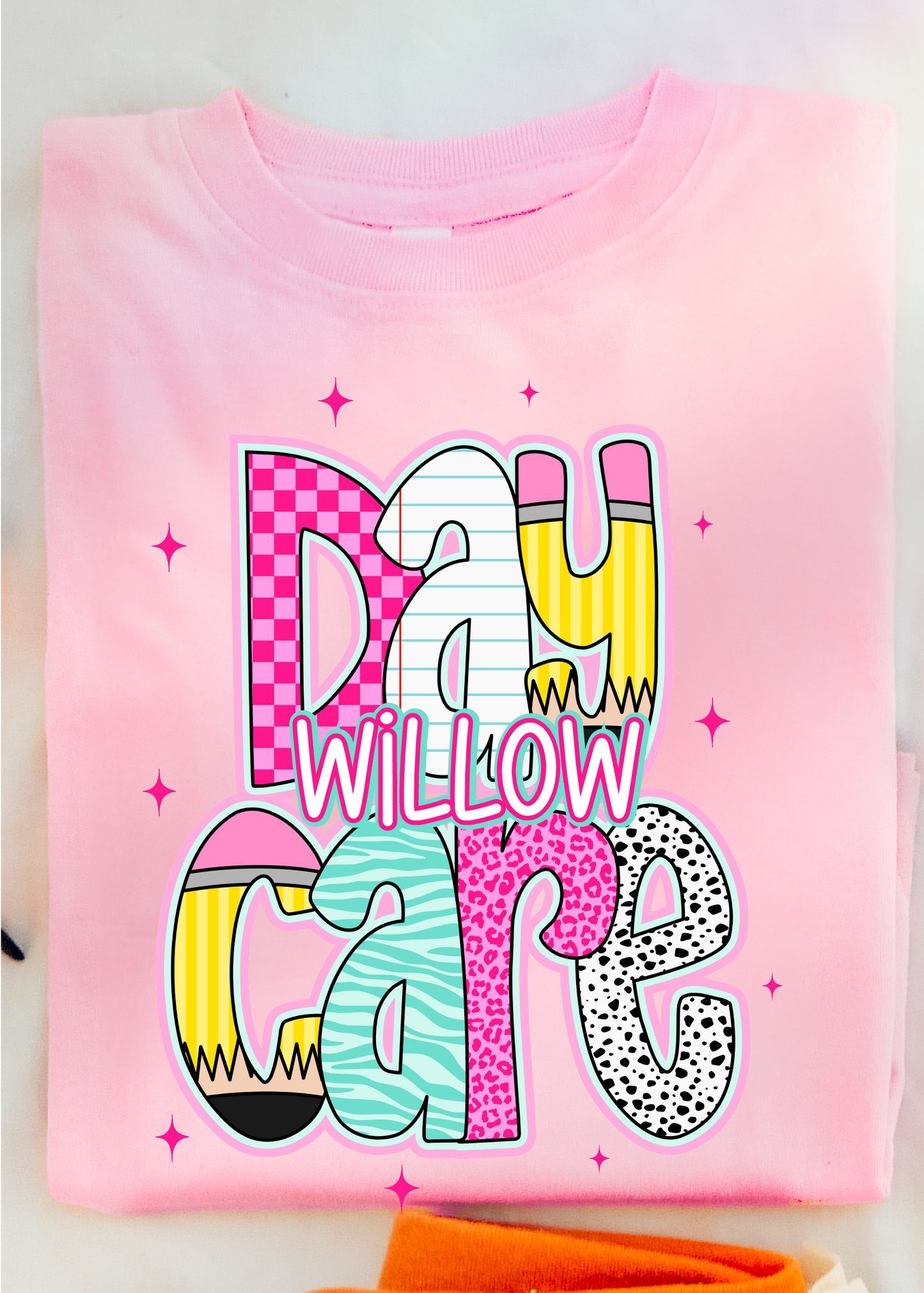 Pink Checker Back to School Grade & Name Tee