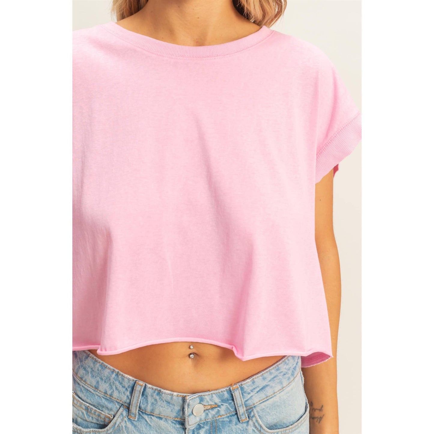 Open Back Boxy Crop Top