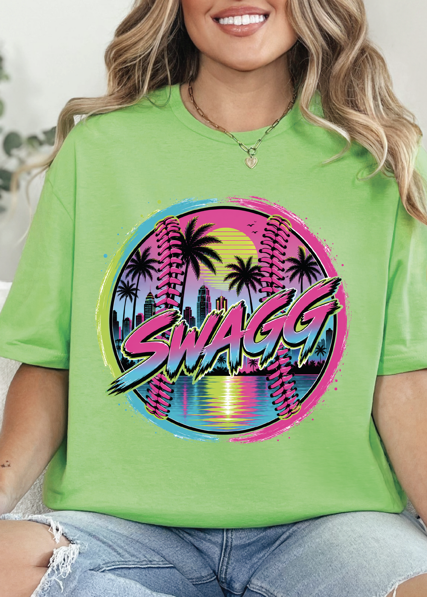 Carolina Swagg Baseball Sunset Tee
