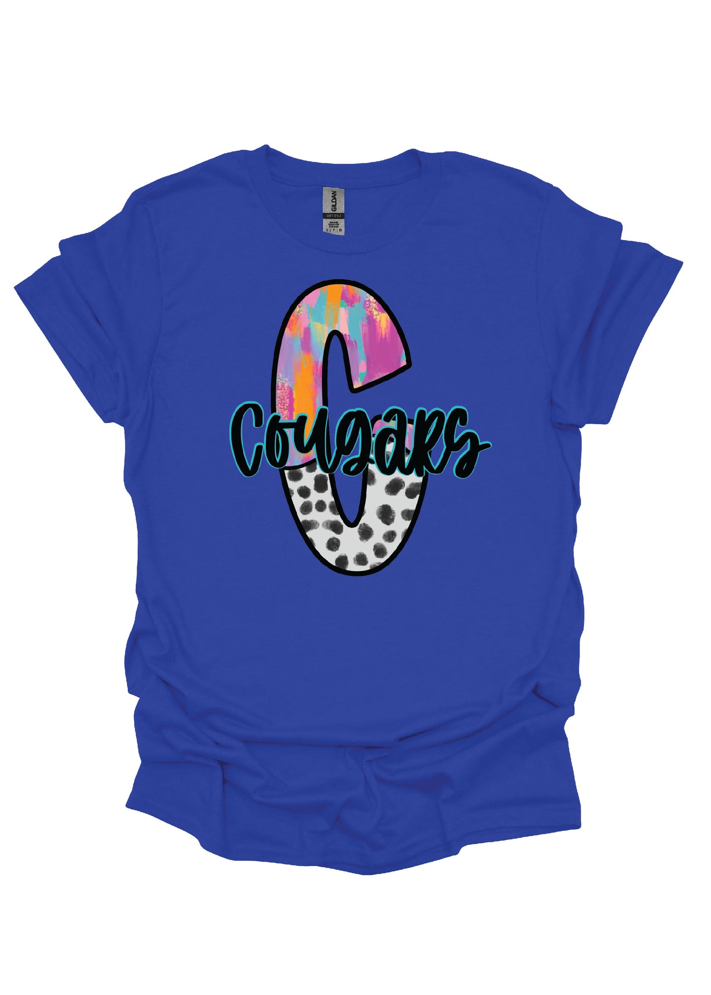 Cougars Brushstroke Graphic Tee