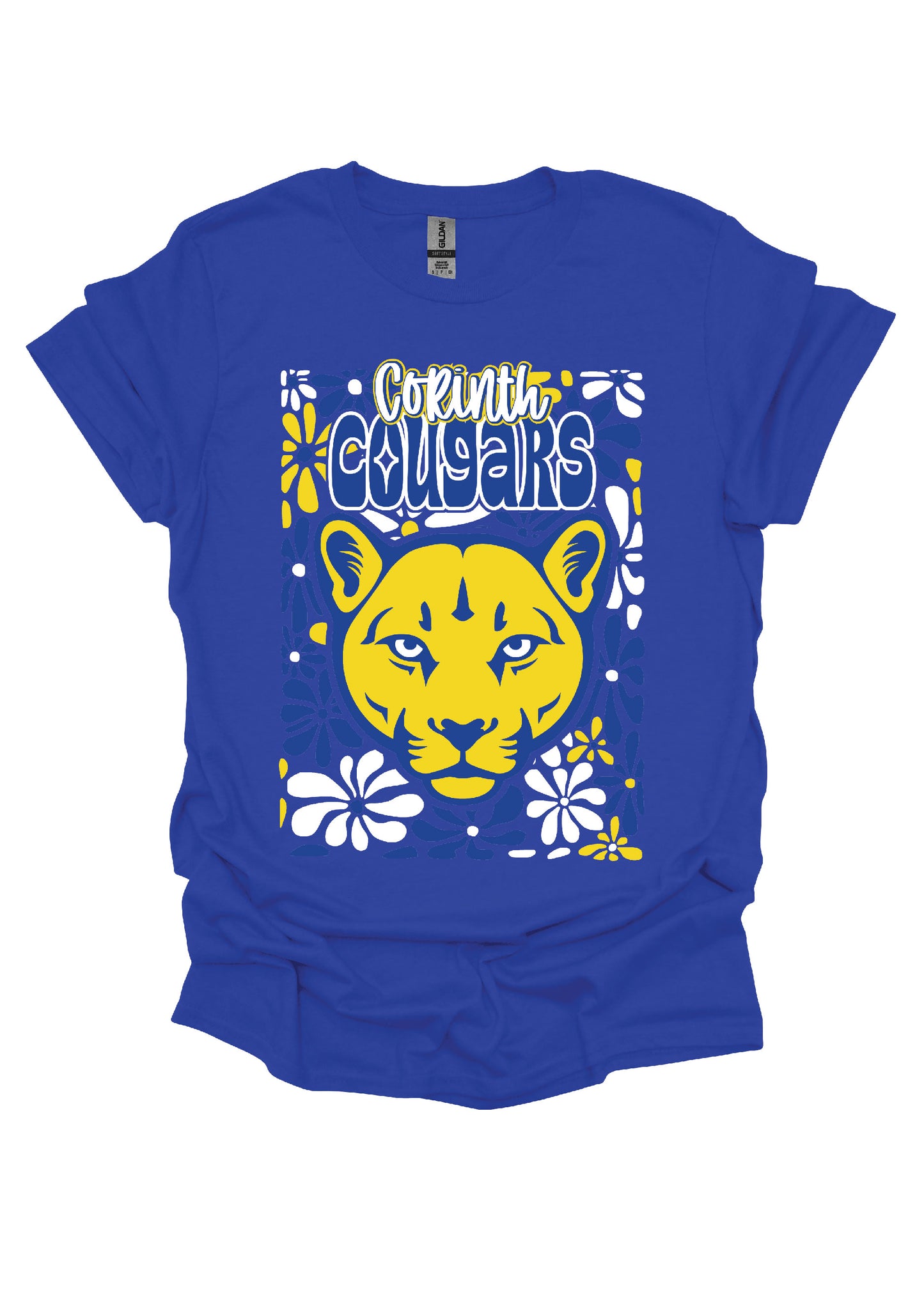 Floral Block Cougars Tee