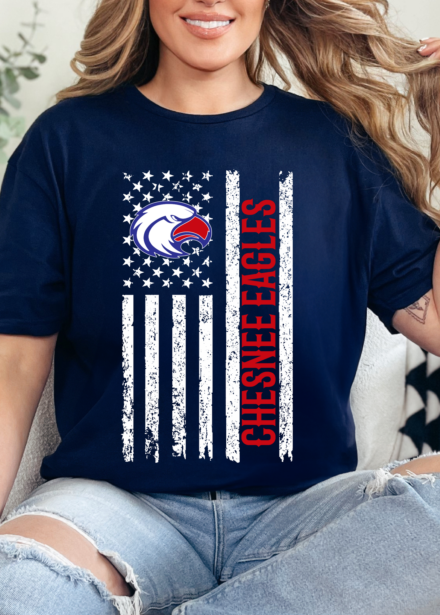 Chesnee Distressed Flag Tee