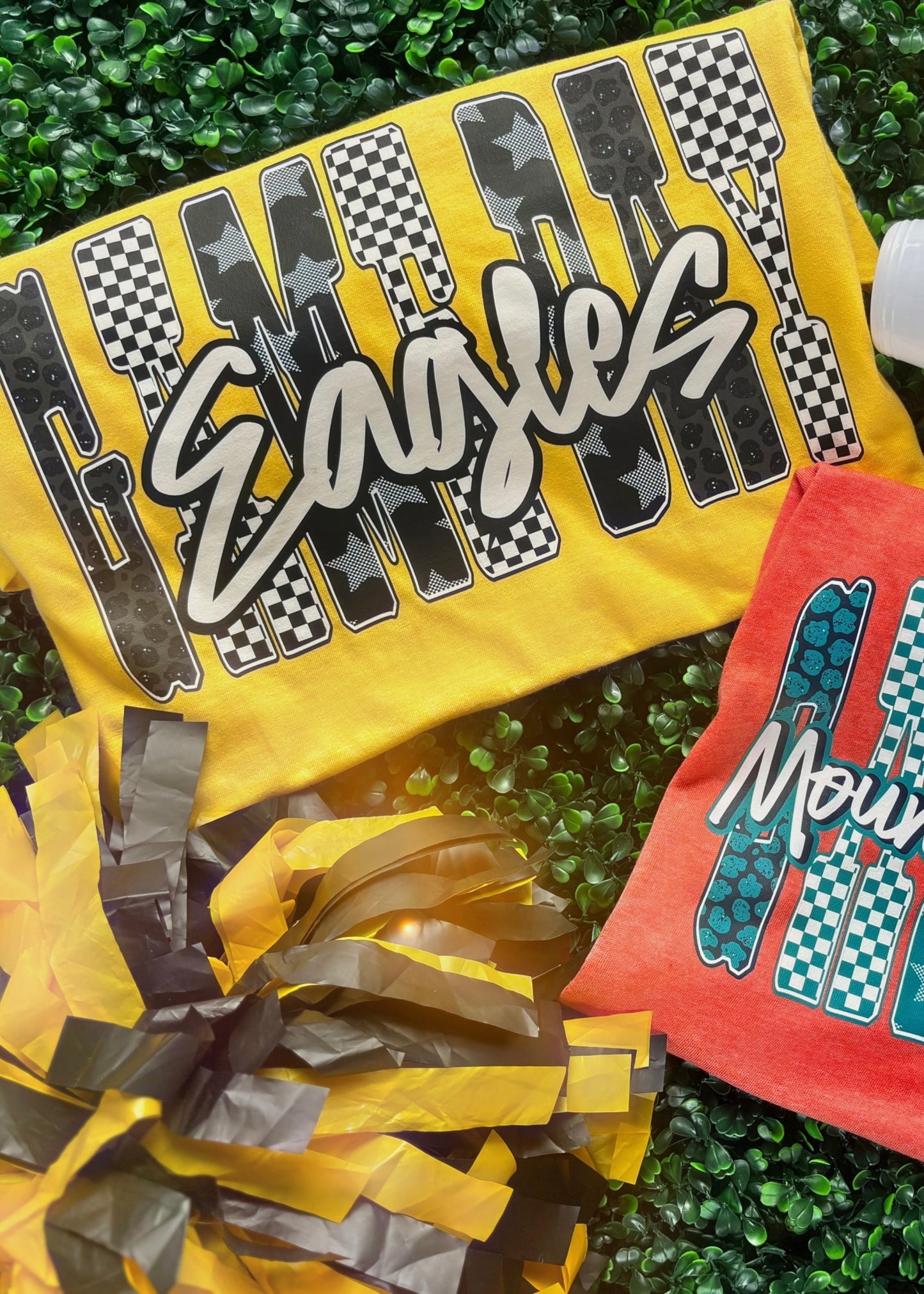 Game Day Checkered Block Graphic Tee