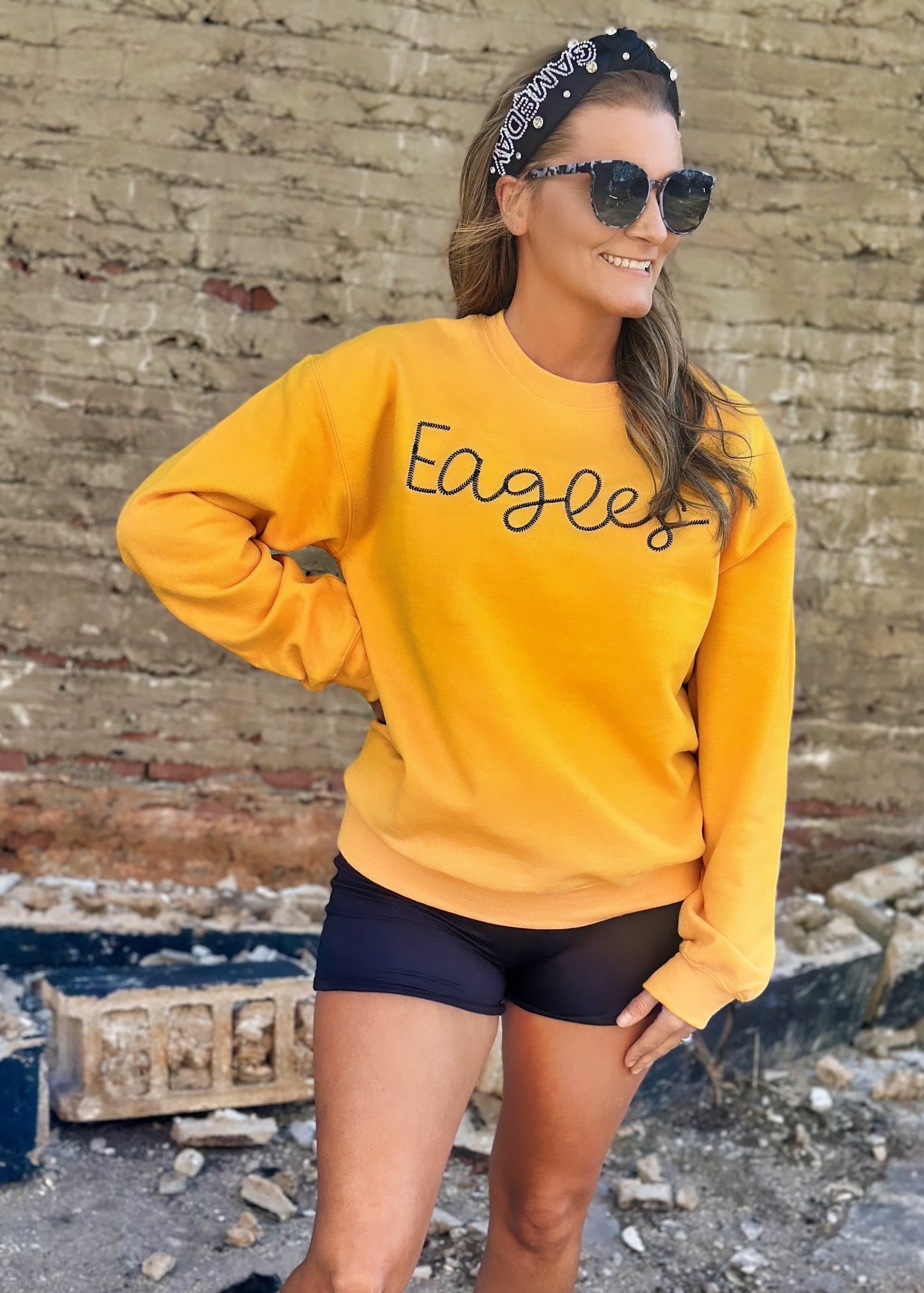 Embroidered Gameday Stitches Sweatshirt