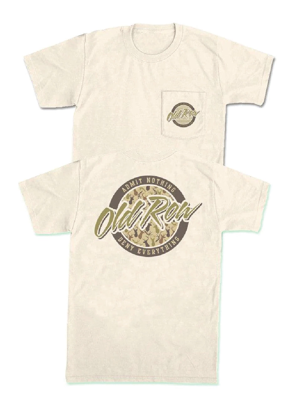 Old Row Deer Camo Circle Logo Pocket Tee