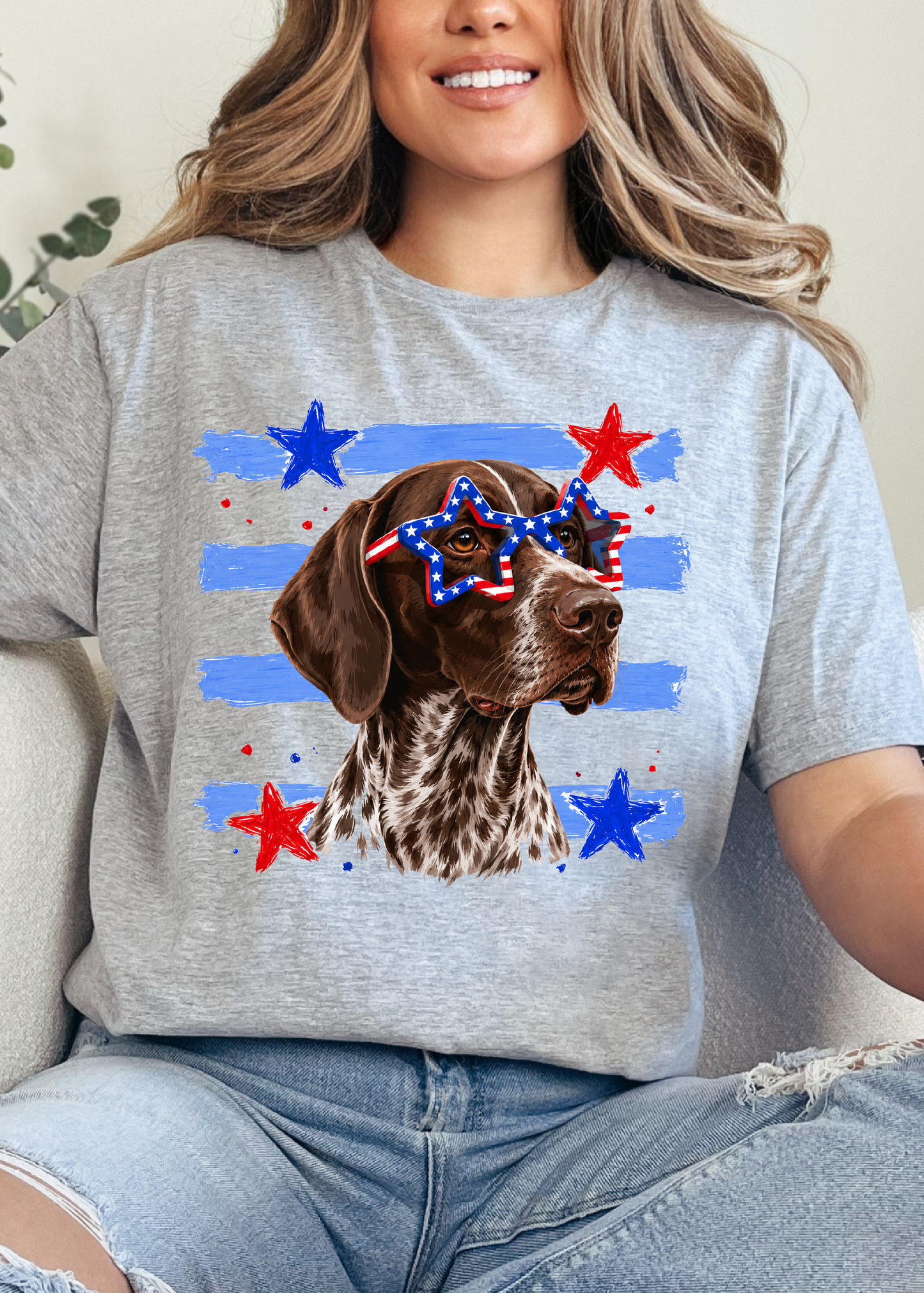 Paws + Stripes Dog Tee