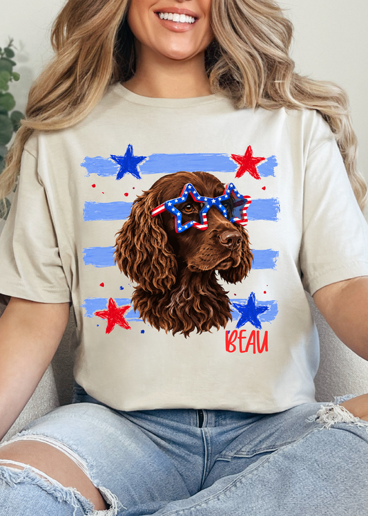 Paws + Stripes Dog Tee