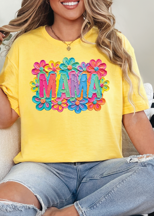 Watercolor Spring Floral Name Tees