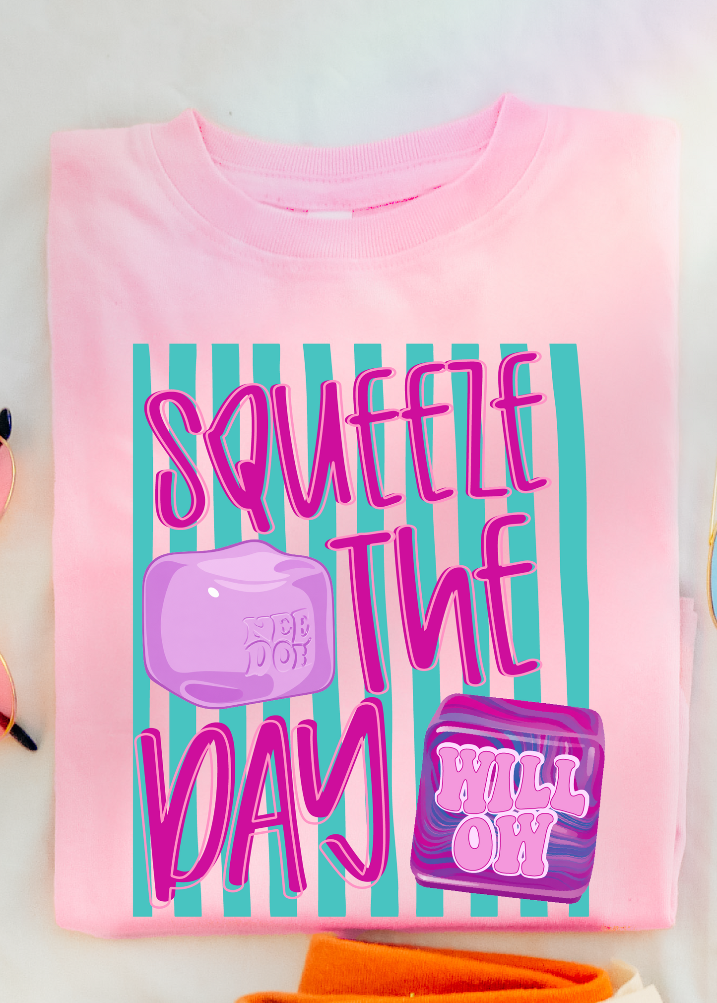 Squeeze the Day Custom Name Girl Tee