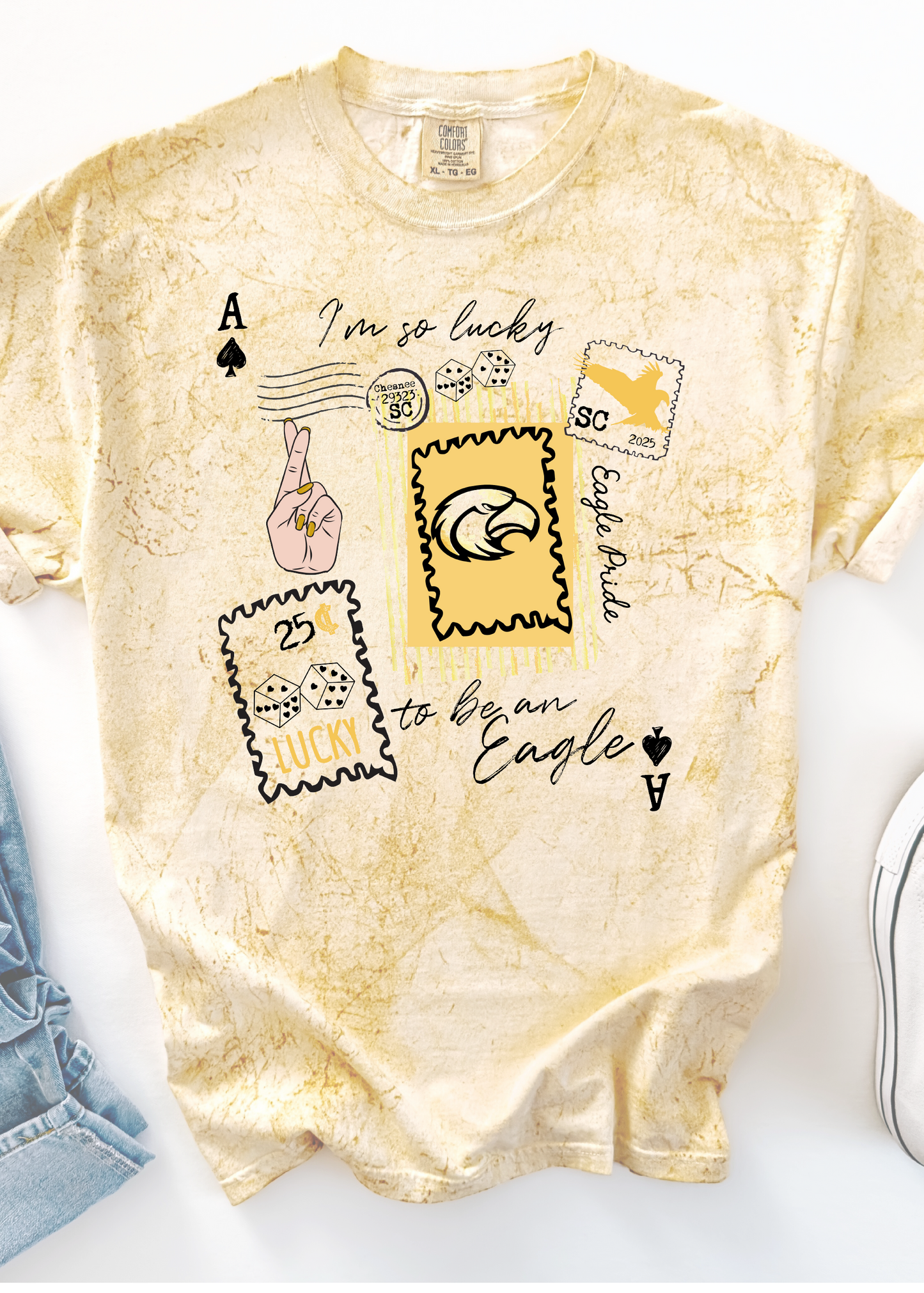 TEAM SPIRIT LUCKY STAMP COLORBLAST TEE