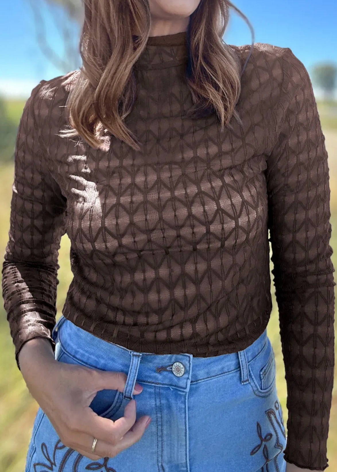 Sheer Perfection Textured Top