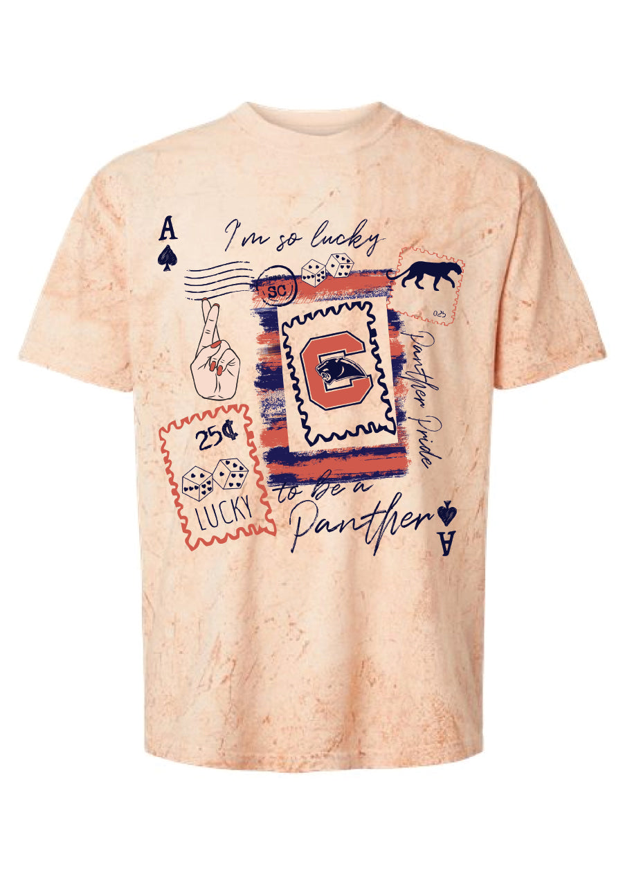 Colorblast Lucky Panthers Stamp Tee