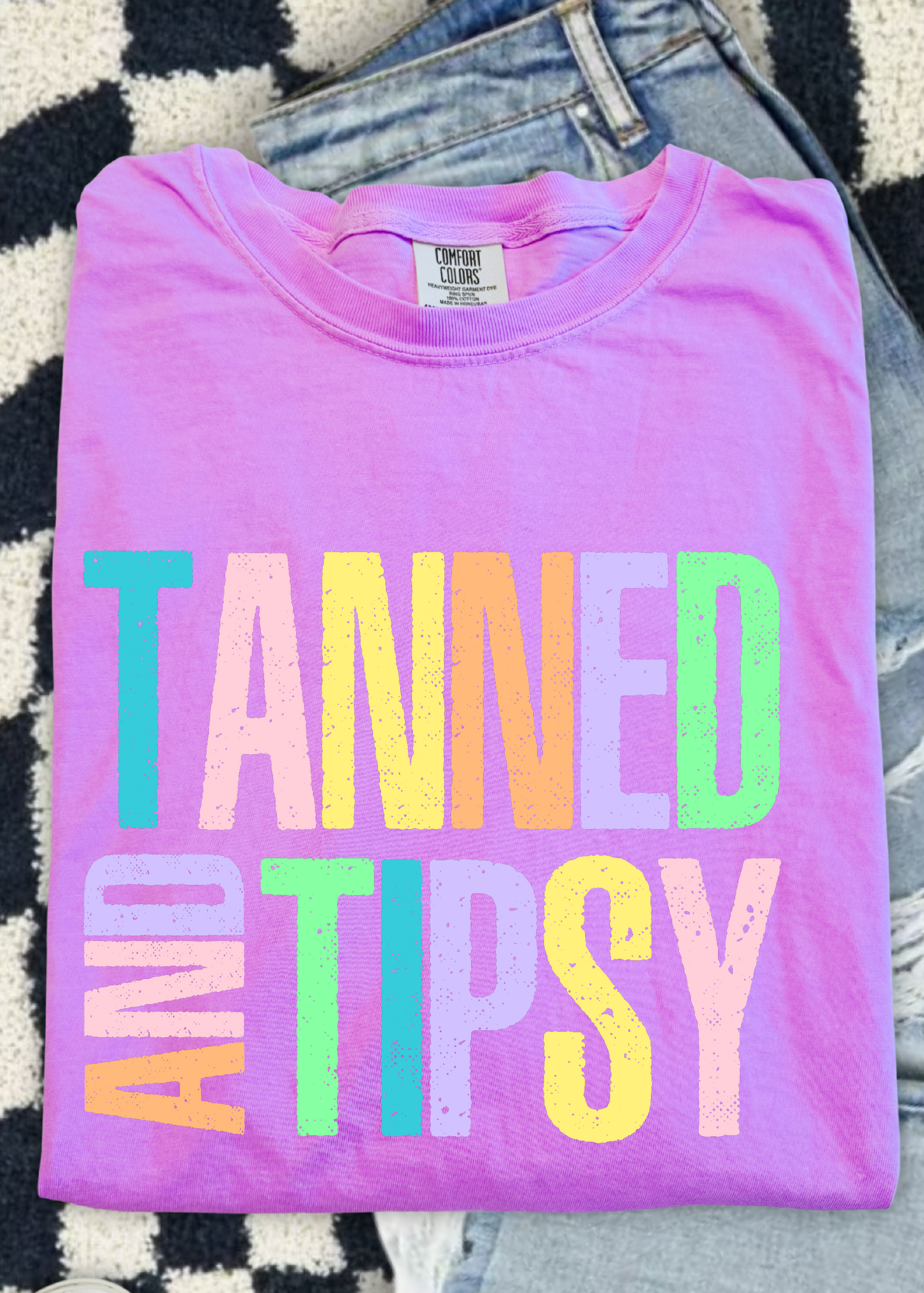 Tanned and Tipsy Comfort Color Tee