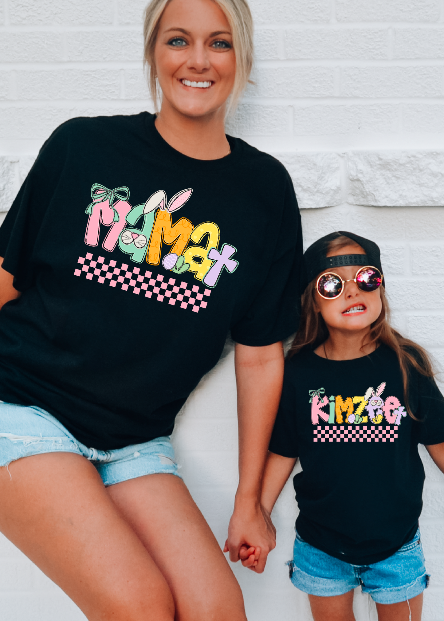 Easter Girl Doodle Name Tee