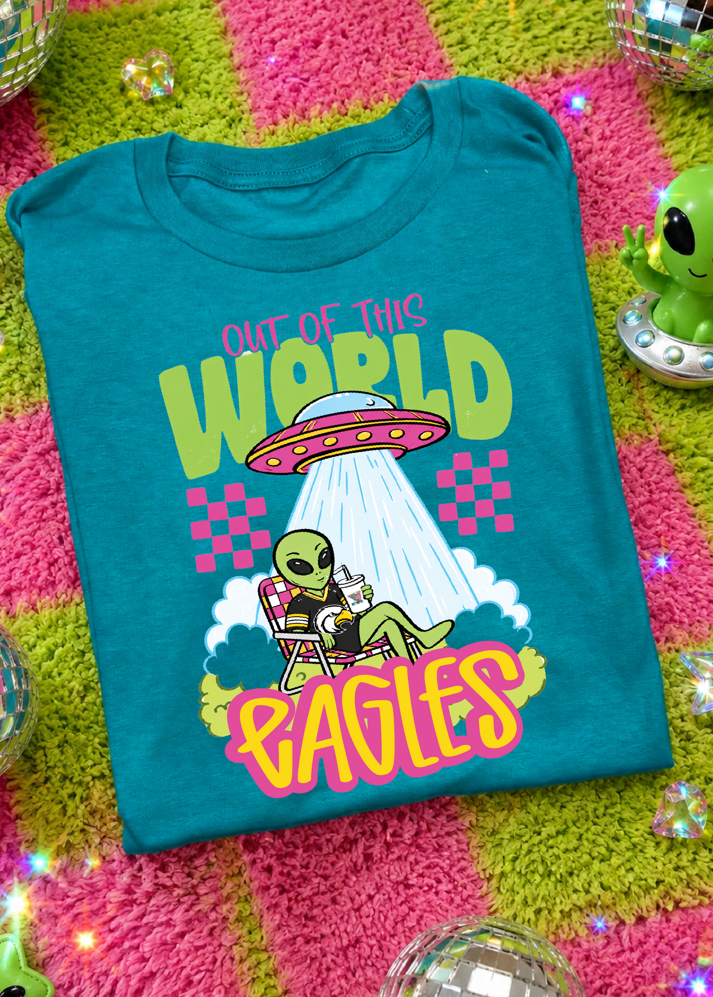 Outta this world eagles tee