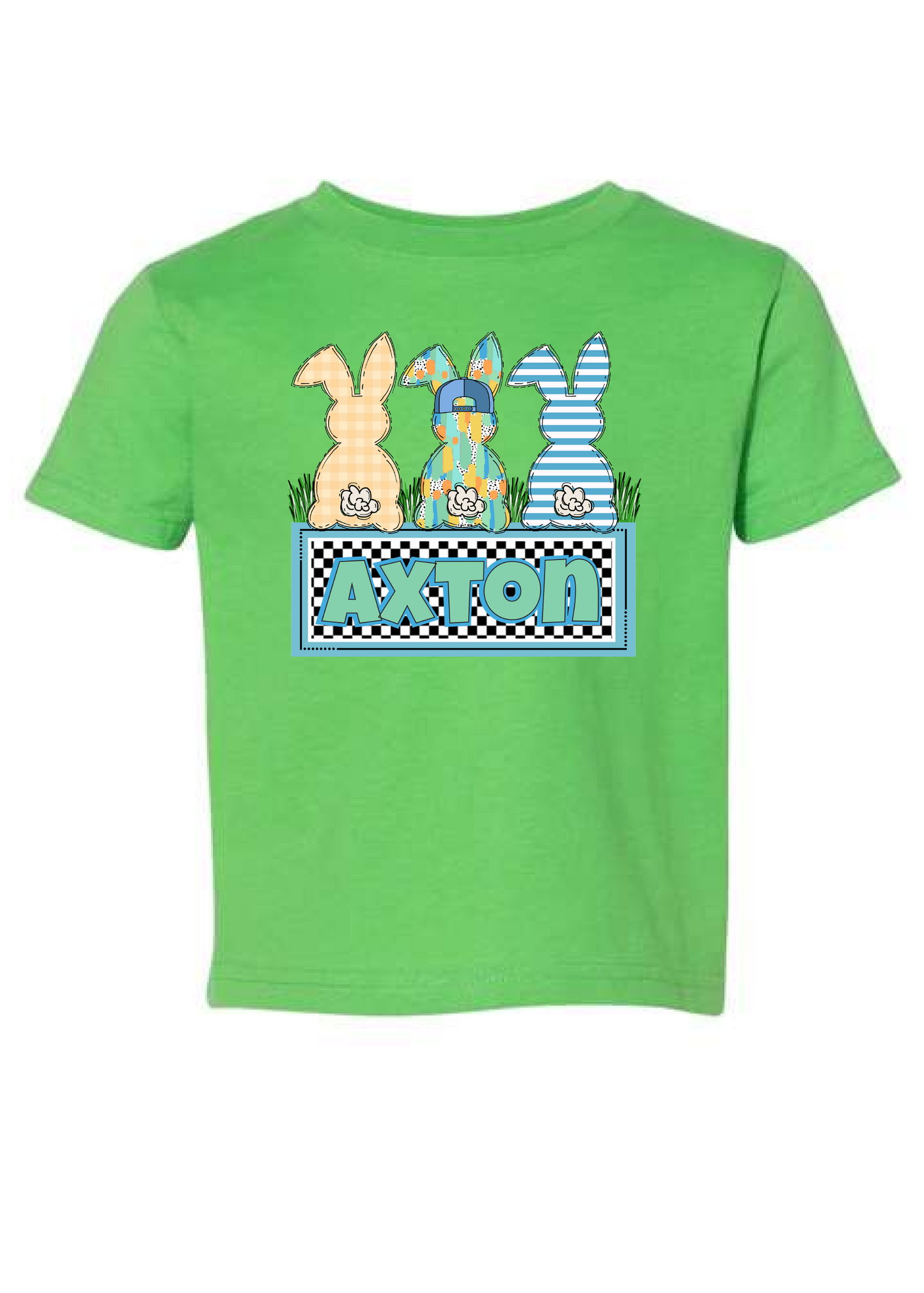 Boys Checkered Bunnies Graphic Tee