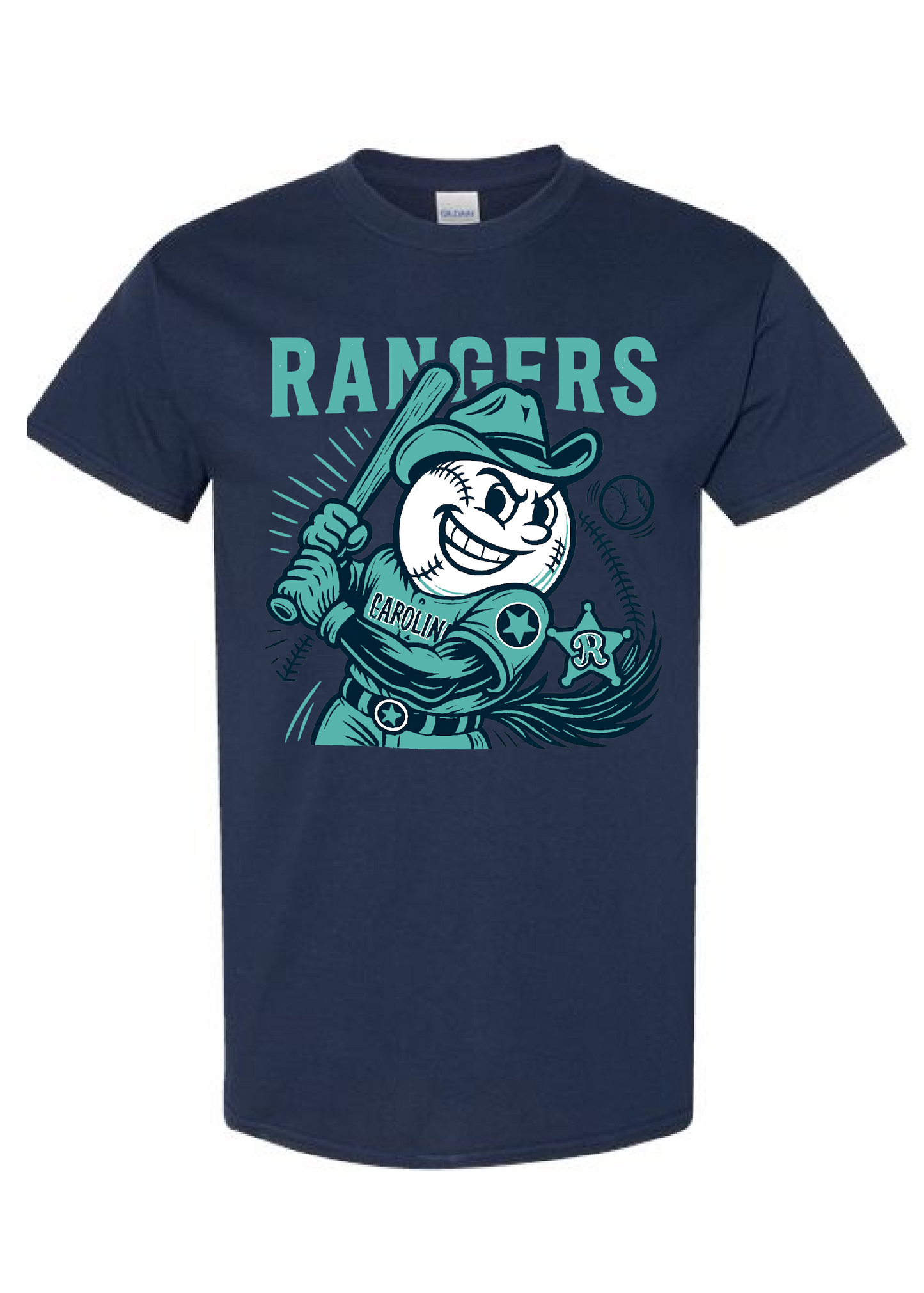 Retro Rangers Baseball Mascot tee