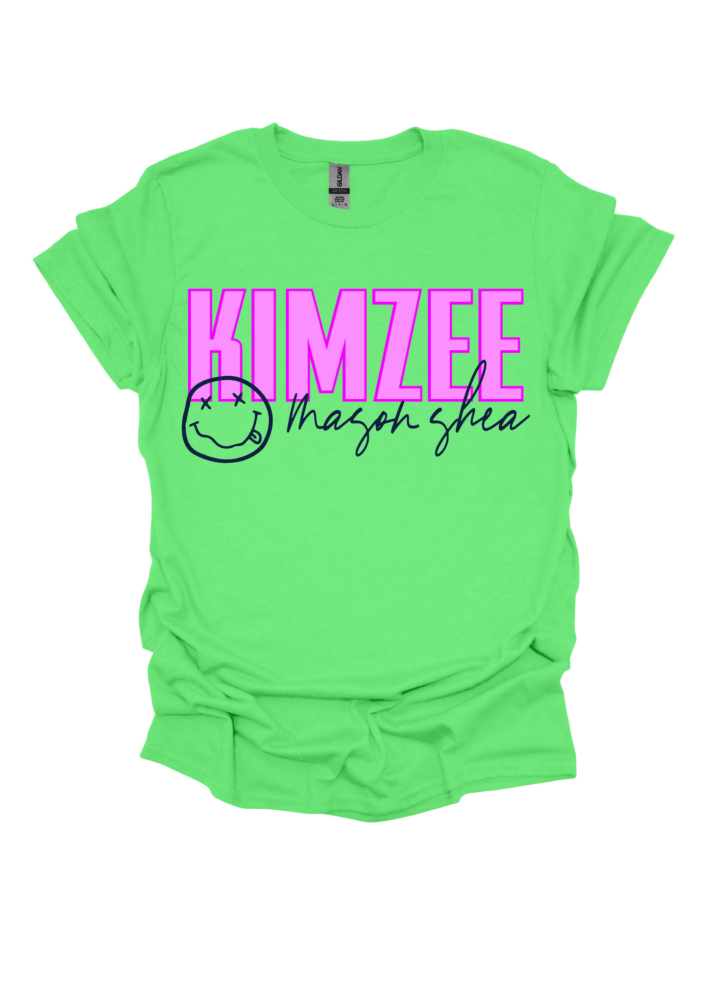 Modern Name Block Smiley Graphic Tee