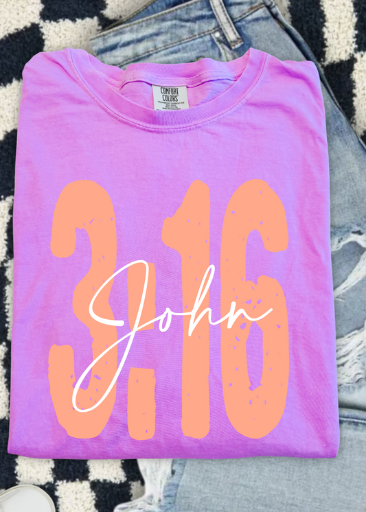 Comfort Color Custom Bible Verse Tee