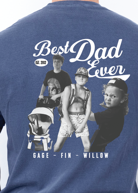 Best Dad Custom Comfort Color tee