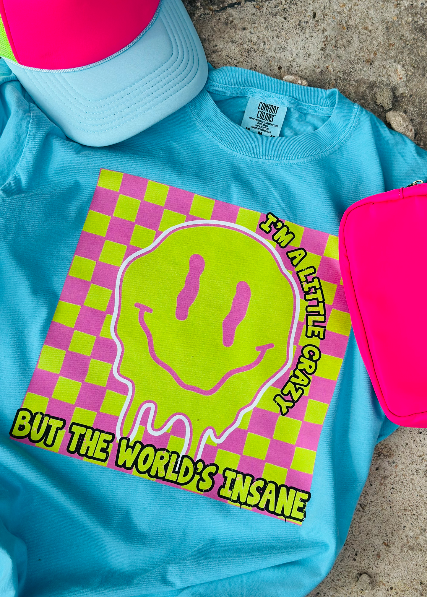 I'm a little crazy comfort color tee