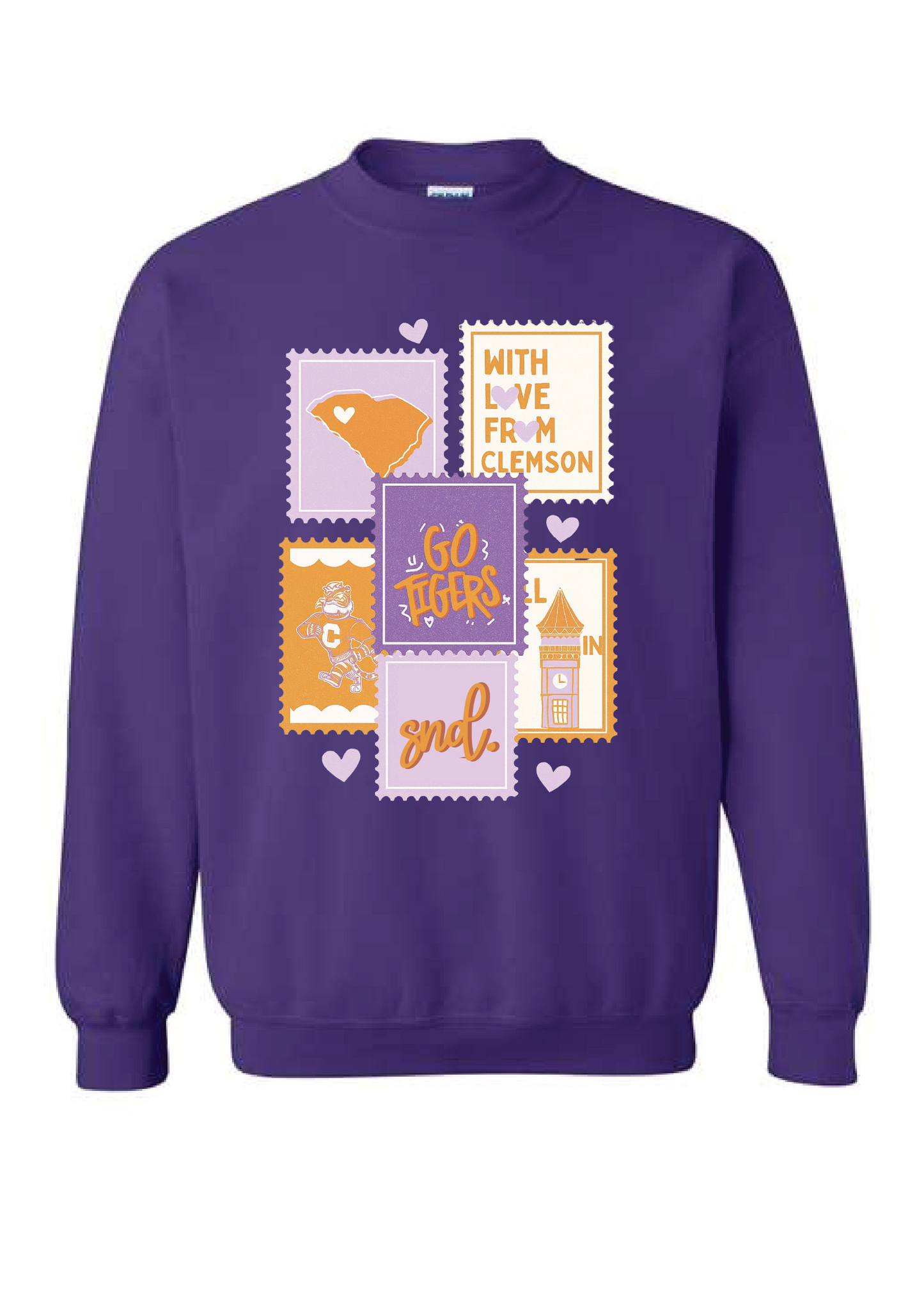 PERSONALIZED TIGERS STAMPS SWEATSHIRT