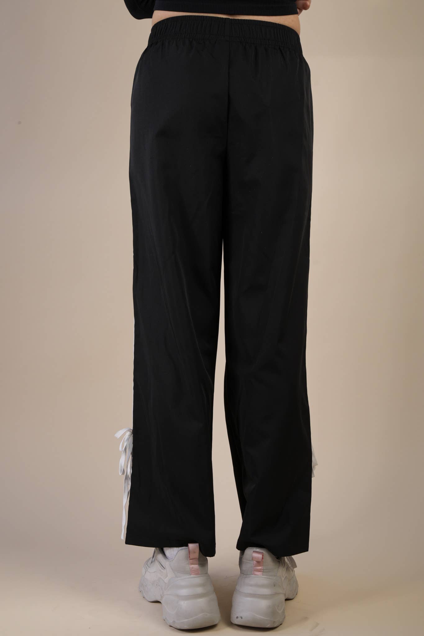 Side Ribbon Detail Jersey Pants