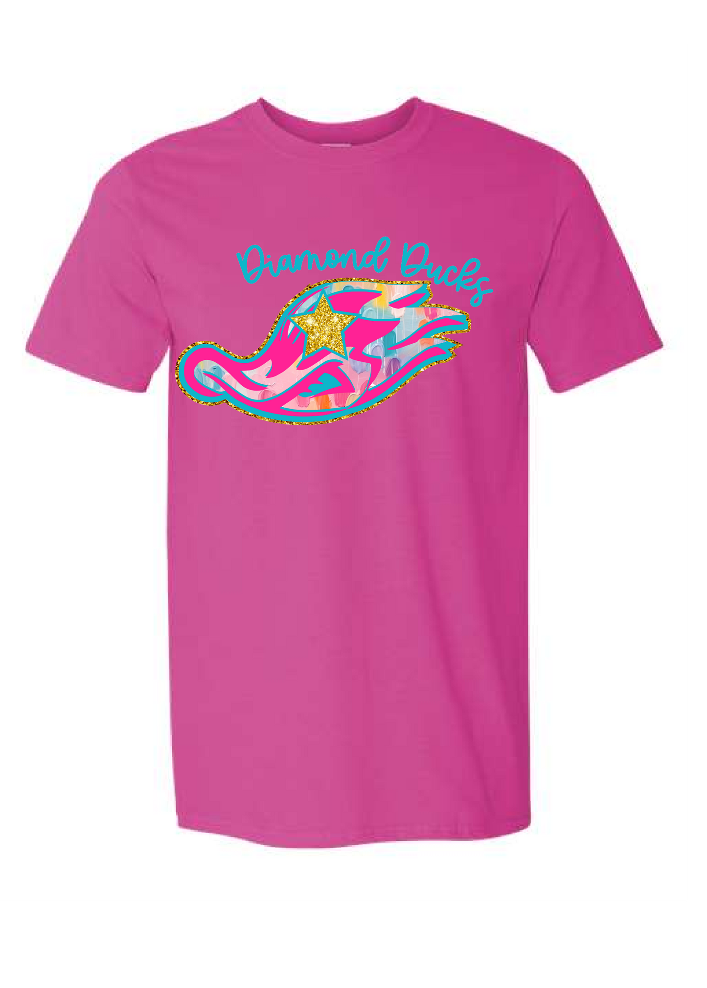 Watercolor Diamond Ducks Graphic Tee