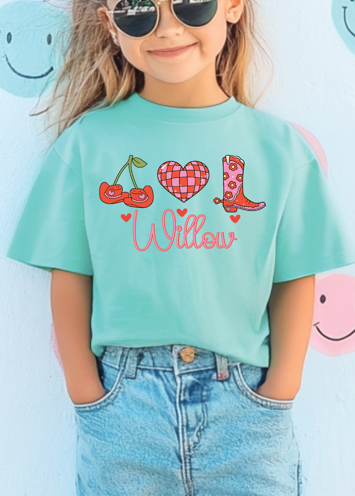 Cherry Cowgirl Name tee