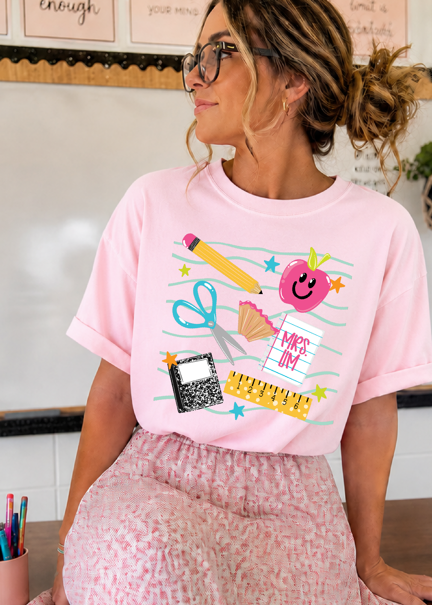 SCHOOL DOODLE CLIPPINGS TEE