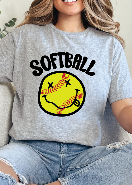 Softball Smiley Tee
