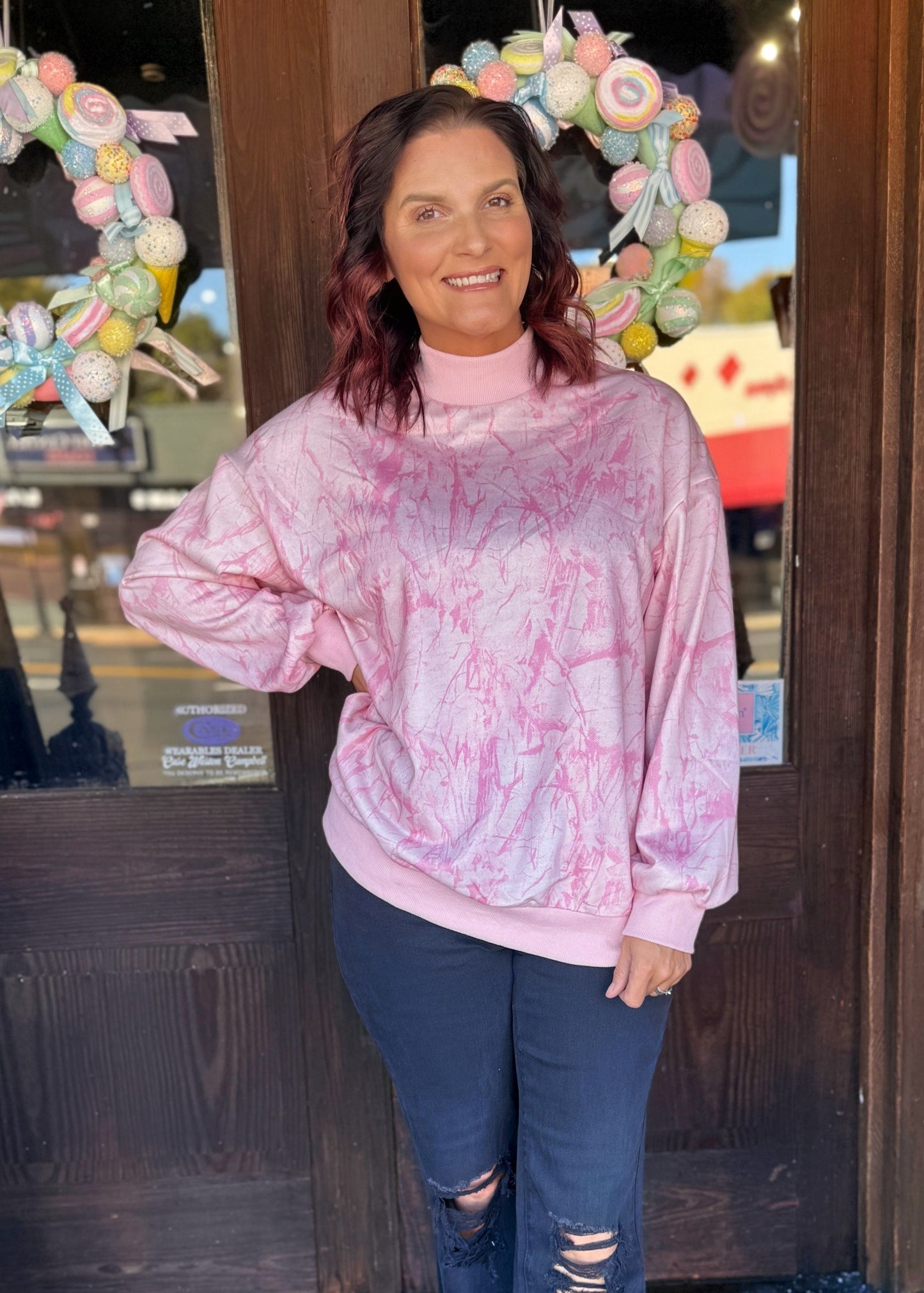 Camo Mockneck Sweatshirt