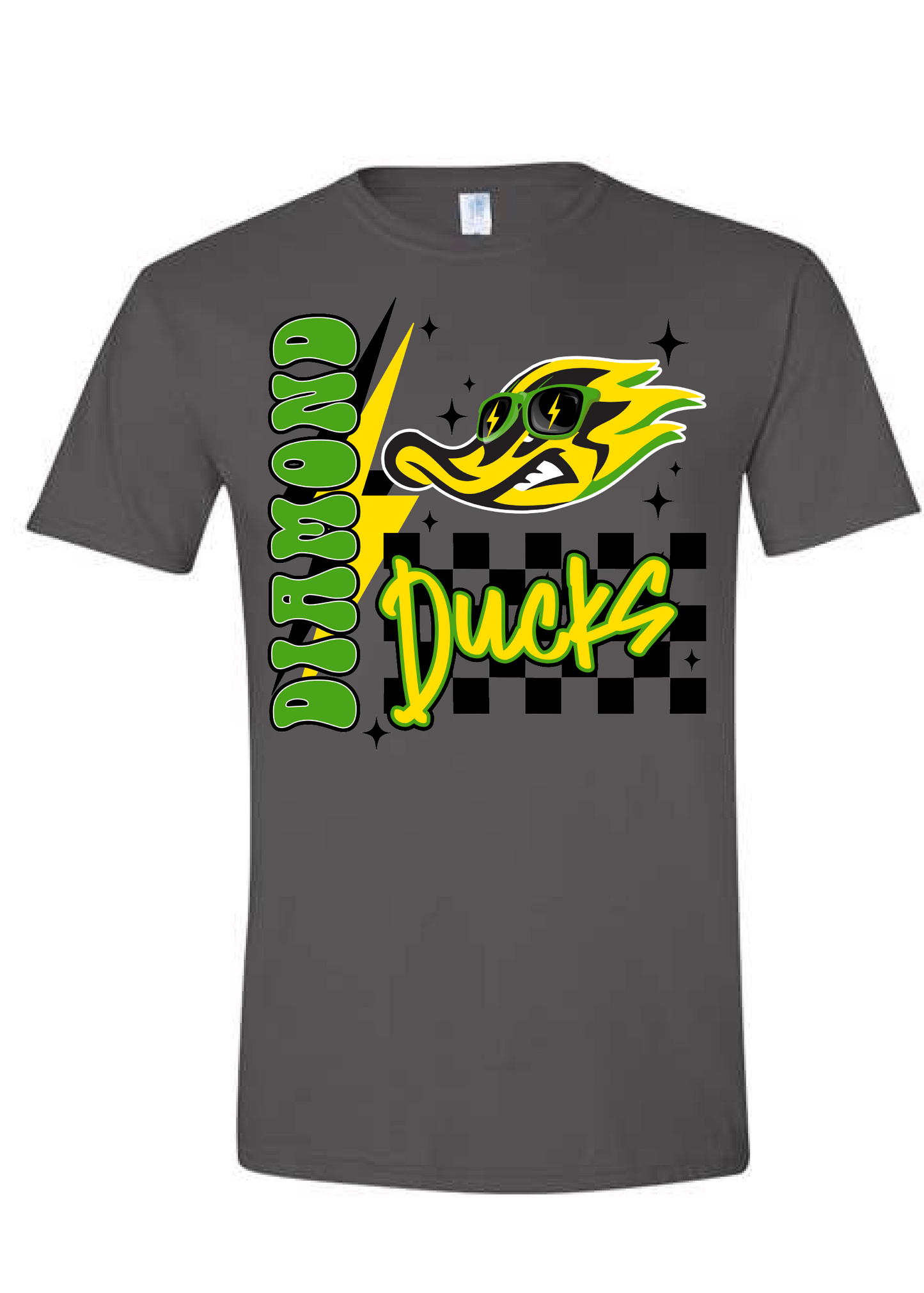 Checkered Retro Ducks Graphic Tee