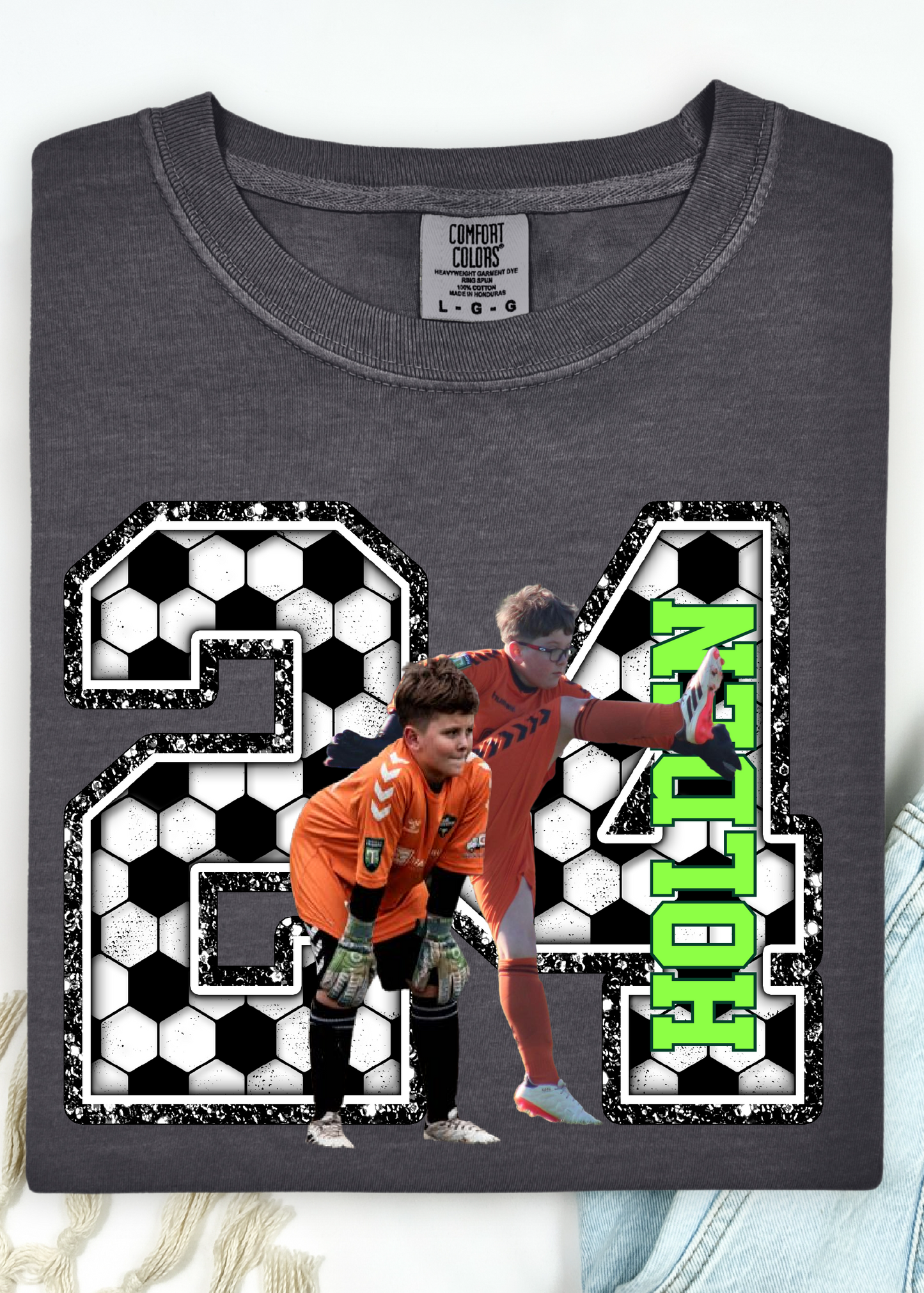 Soccer Bootleg Comfort Color tee