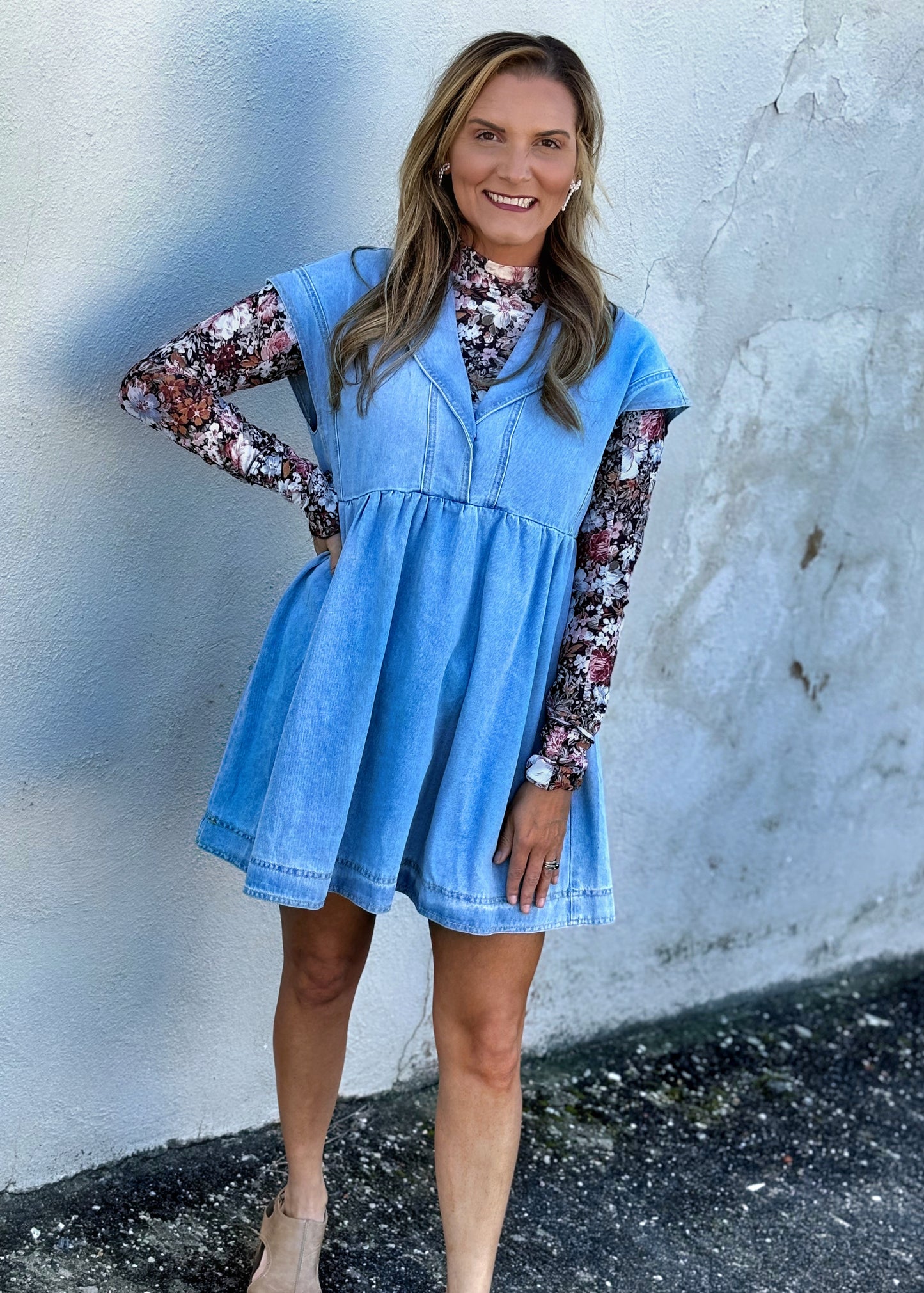 Sugarlips Denim Babydoll Dress