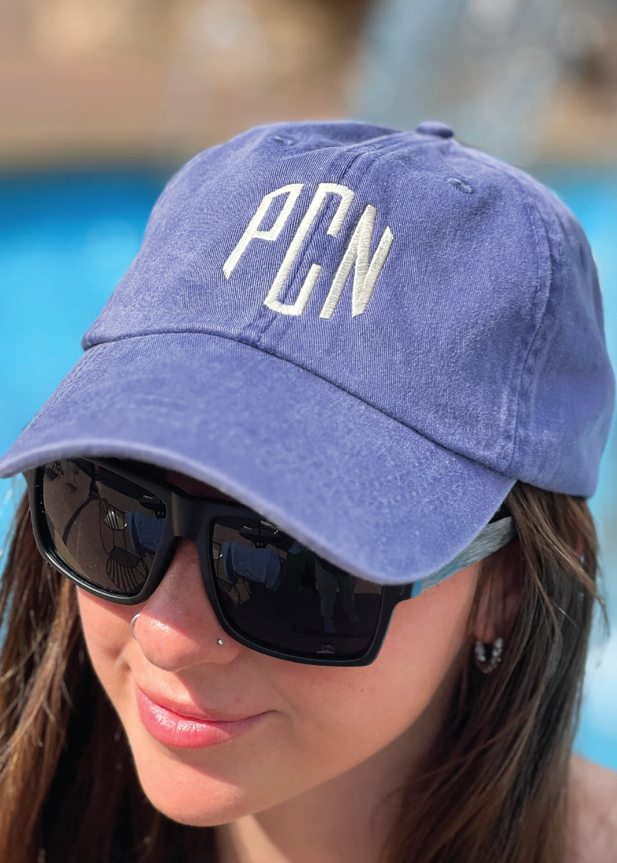 Circle Monogram Embroidered Hat