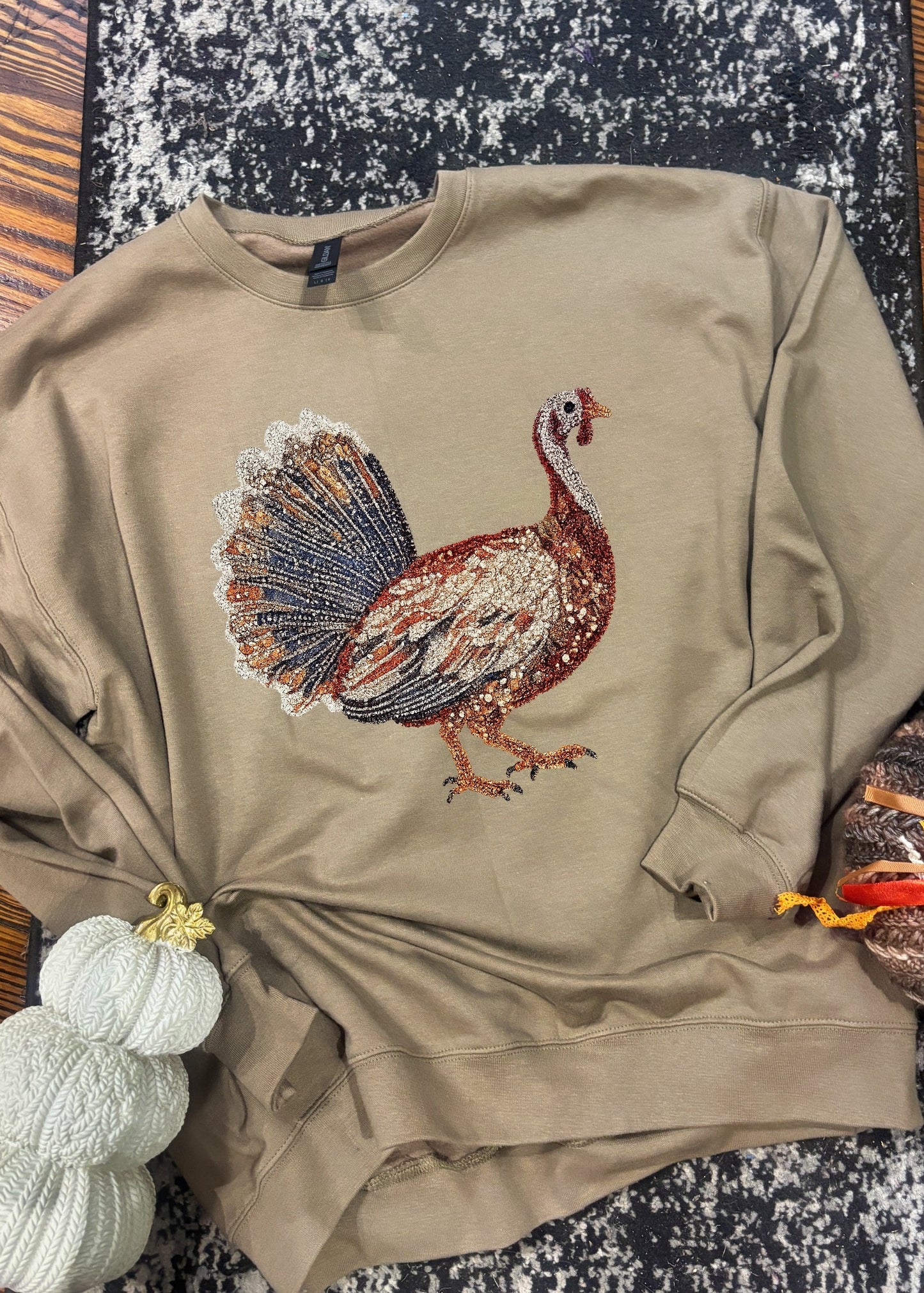 Turkey Sequin Faux Sweatshirt