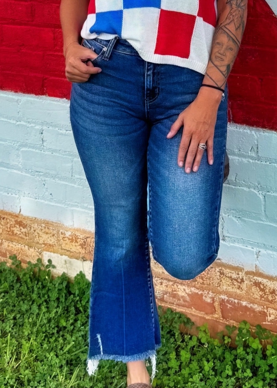 Kick Crop Flare Denim Jeans