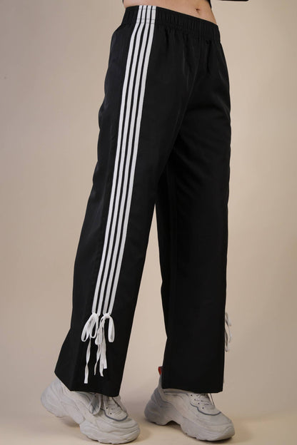 Side Ribbon Detail Jersey Pants
