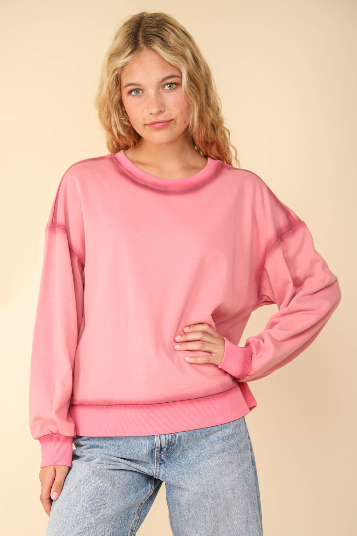 Curvy Contrast Sweatshirt