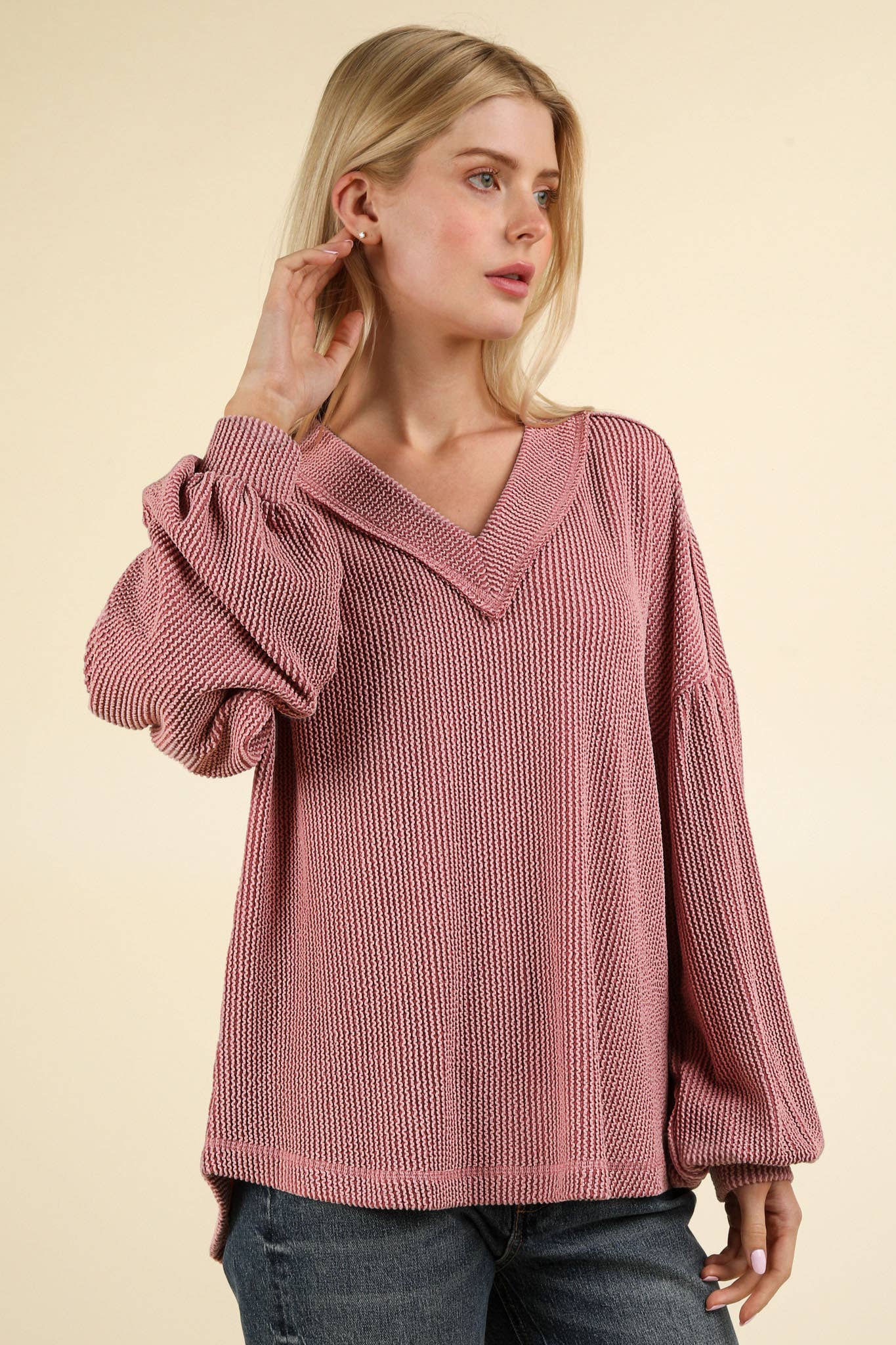 Otto V-Neck Knit Top