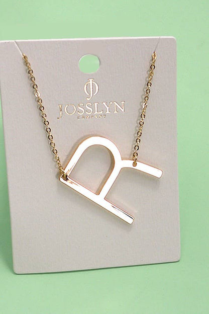 Sideways Initial Necklace