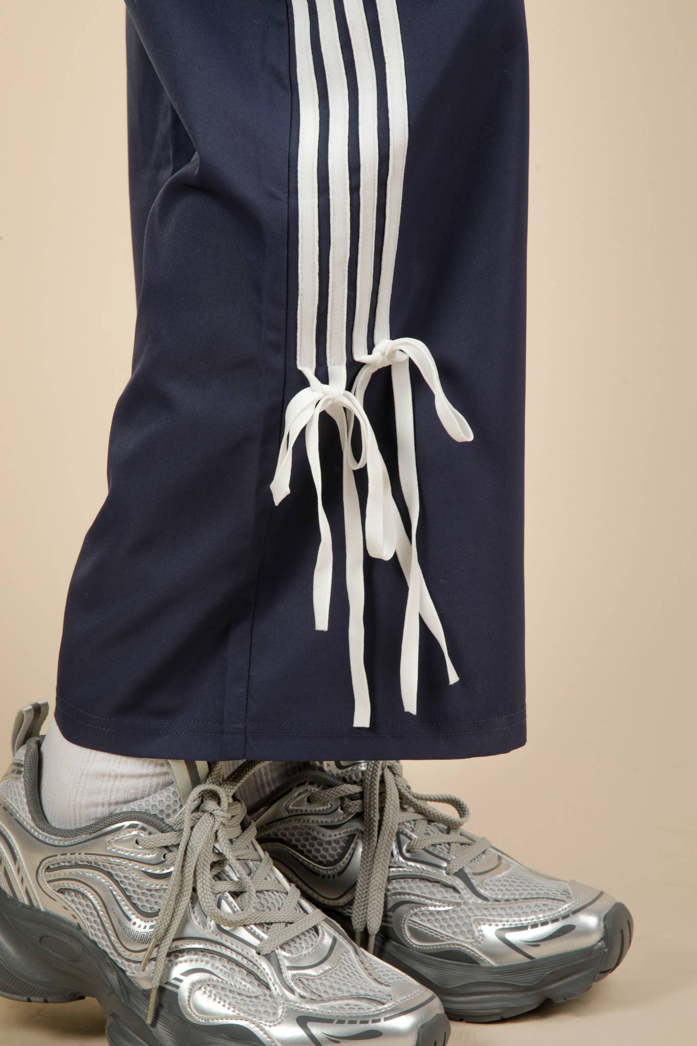 Side Ribbon Detail Jersey Pants