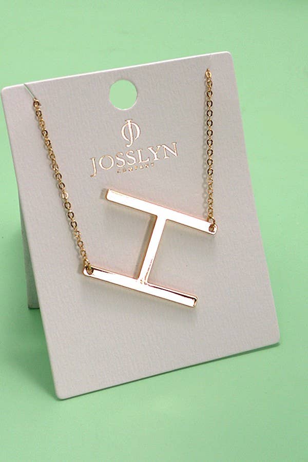 Sideways Initial Necklace