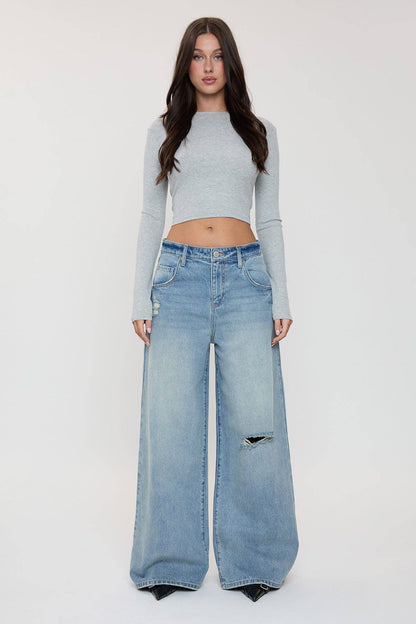 Billie Relaxed Rise Baggy Wide Leg Jean