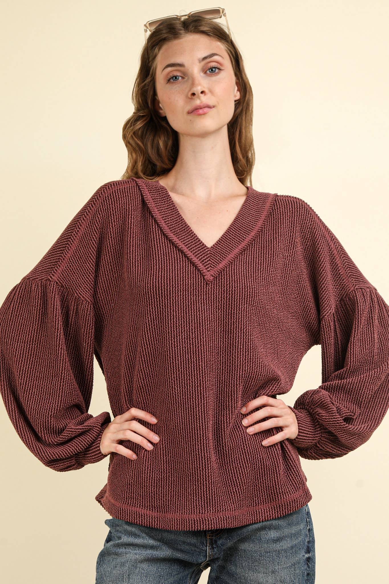 Otto V-Neck Knit Top