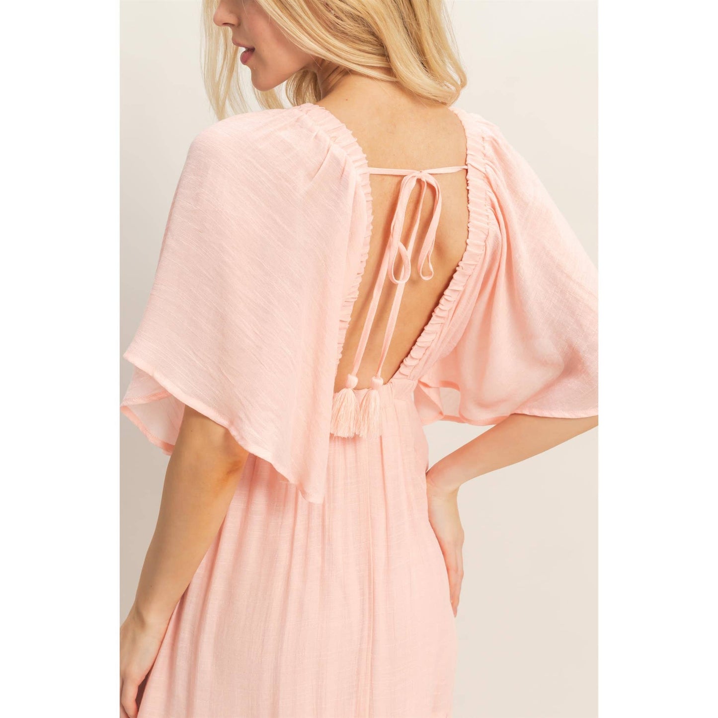 Flutter Sleeve Maxi Dress