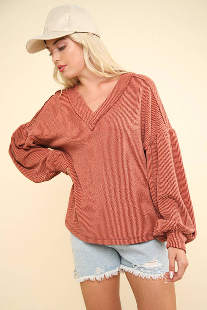 Otto V-Neck Knit Top