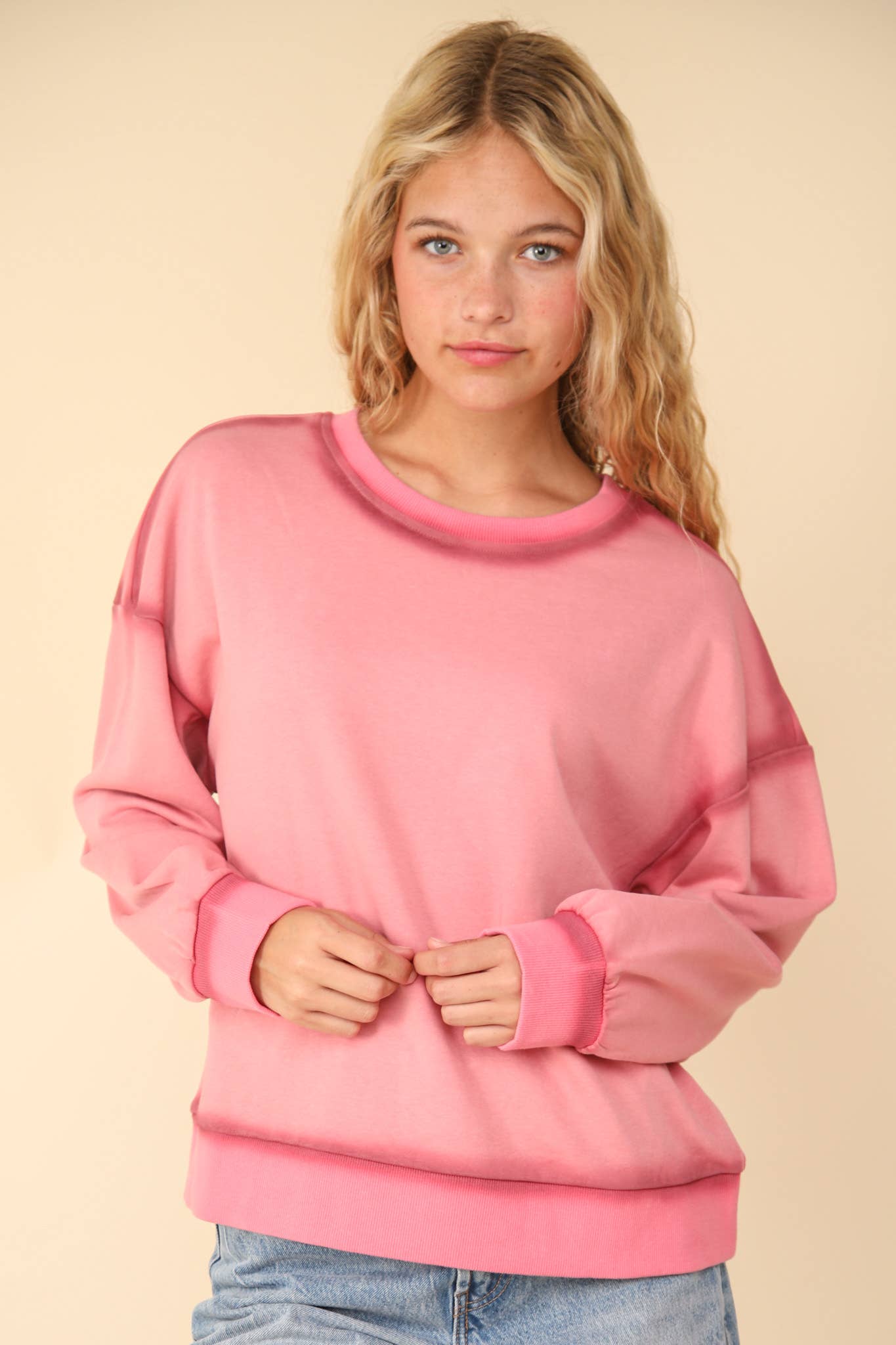 Curvy Contrast Sweatshirt