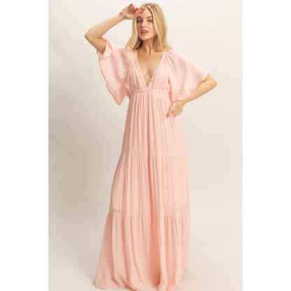 Flutter Sleeve Maxi Dress